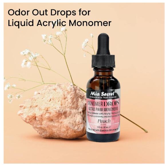 Mia Secret Monomer Drops - Peach Scent - 1oz - Odor Neutralizer - Liquid Acrylic - Picture 7 of 7